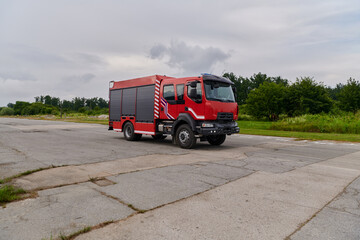 In this captivating scene, a state-of-the-art firetruck, equipped with advanced rescue technology,...