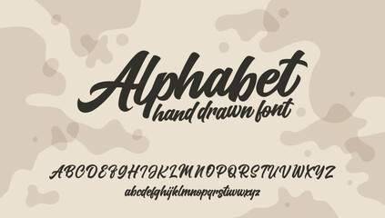 Vector Hand Drawn Alphabet. Brush Paint Letters.	
