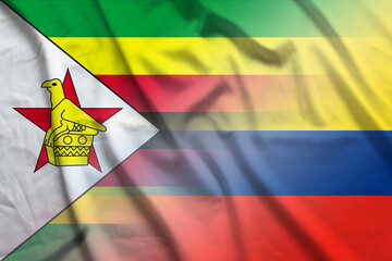 Zimbabwe and Colombia official flag transborder contract COL ZWE
