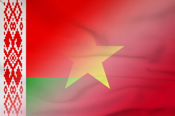 Belarus and Vietnam political flag international negotiation VNM BLR