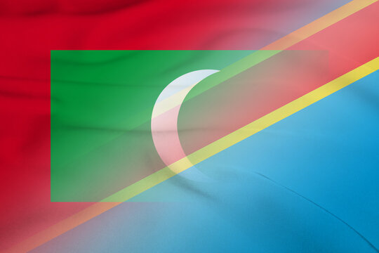 Maldives and Democratic Republic of the Congo state flag international negotiation COG MDV