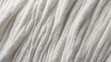 A Close Up of a White Textured Fabric
