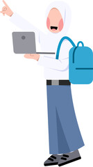 Obraz premium Indonesian Hijab Senior High School Student