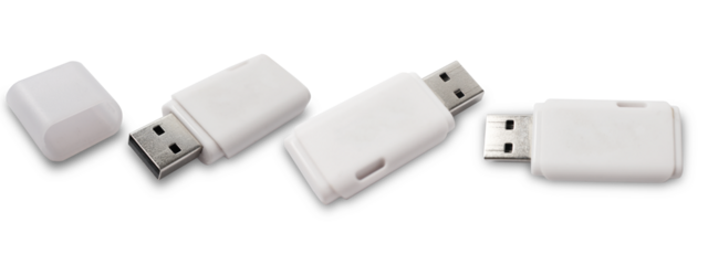 USB flash drive disk memory stick. cut out isolated