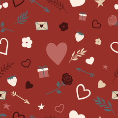 Valentine's Day Patterns Heart Red