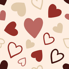 Valentine's Day Pattern Scattered Hearts