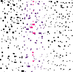 Large accumulation of colored small rectangular shapes or small spots