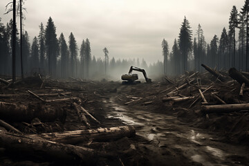 Ecological crisis, large-scale deforestation, devastating the land, serious social problems