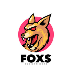 Fox roar angry mascot logo