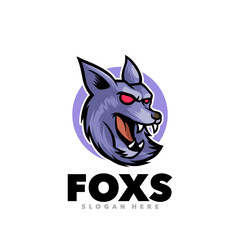 Fox roar mascot logo design