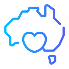 Obraz premium australia gradient icon