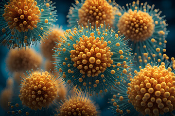 Virus structure.Generative AI