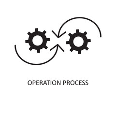 operation process simple flat icon, vector design on white background..eps