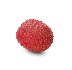 Whole ripe lychee fruit isolated on white