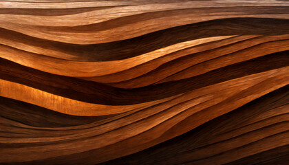 organic wooden waves texture, a rich brown backdrop with intricate details for versatile design use