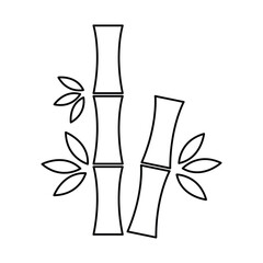 Bamboo tree icon liner illustration on white background..eps
