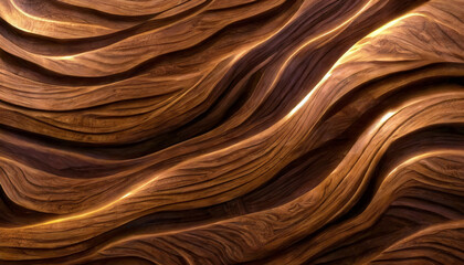organic wooden waves texture, a rich brown backdrop with intricate details for versatile design use