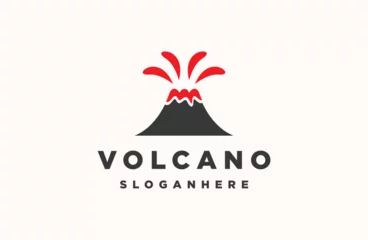 Fotobehang volcano vector logo illustration © Syifah