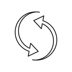reboot icon. flat liner illustration for web and mobile on white background.eps