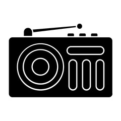 Illustration of Radio design Glyph Icon