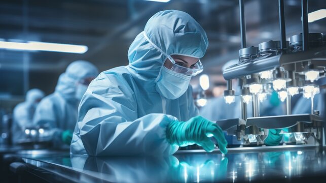 Food safety inspector ensuring quality control in a lab