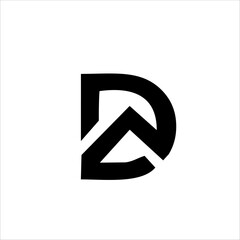 Print DA letter logo design for your brand and company name