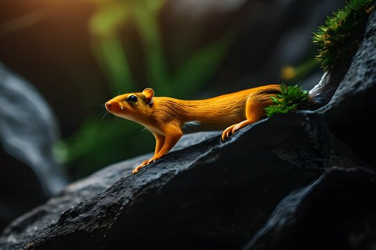 Stunning close-up images of small animals in the forest made by generative AI