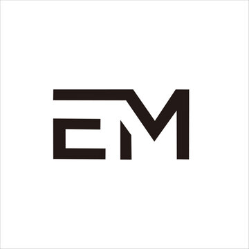 Print EM letter logo design for your brand and product