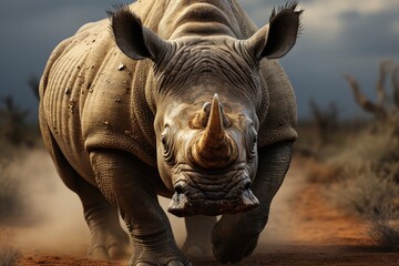 A Rhinoceros animal - obrazy, fototapety, plakaty