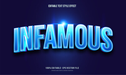 Editable text effect futuristic glowing color gradient. Text style effect. Editable fonts