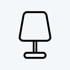 Icon Table Lamp. suitable for House symbol. line style. simple design editable. design template vector. simple illustration