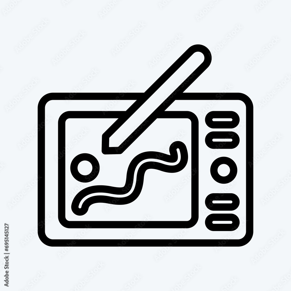 Fototapete icon design. suitable for branding symbol. line style. simple design editable. design template vecto