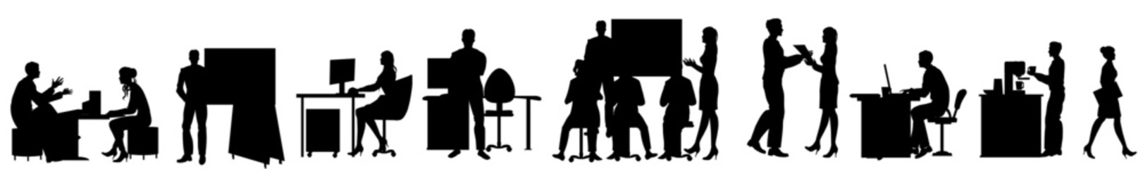 business meeting silhouette