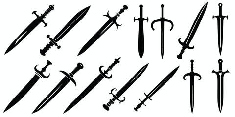 Sword silhouette vectors