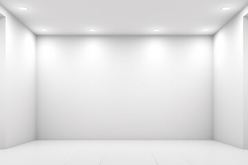 empty white room with white wall