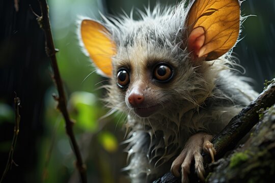 
In the vibrant tropical forest, a dynamic 4K Ultra HD documentary showcases the dynamic wildlife focus, revealing the detailed life of an aye-aye as it navigates its lush and exotic habitat.