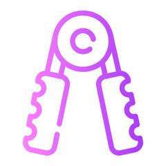 hand gripper Line Gradient Icon