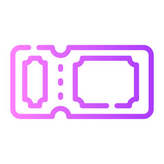 ticket Line Gradient Icon