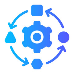 Obraz premium work process gradient icon