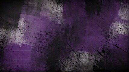 Dark violet, black and white painting, abstract grunge background.  Modern poster, room decoration	
