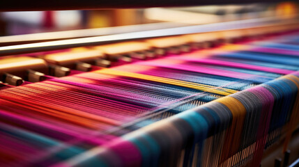 Cloth design fiber pattern fabric colorful loom cotton yarn textile craft thread
