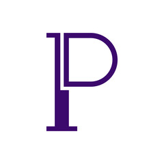 Monogram P design vector logo. Monogram initial letter mark P logo design. Monogram design vector logo. Monogram initial letter mark P logo design. Simple P monogram. Monogram P design logo