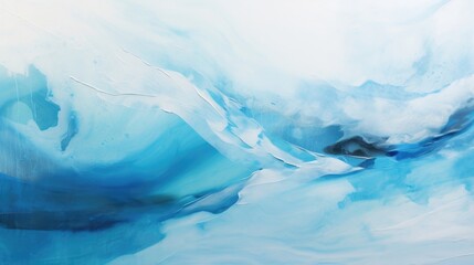 A flurry of brushstrokes in various shades of blue create a sense of motion, reflecting the ebb and flow of love.