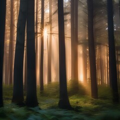 A mystical forest aglow with ethereal, floating orbs of light3