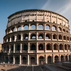 Naklejka premium An ancient colosseum in the midst of a city2