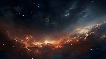 Naklejka premium Cosmic dust particles in a celestial dance