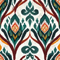 Ethnic ikat chevron pattern background Traditional pattern on the fabric in Indonesia and other Asian