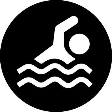 Swimmer icon in trendy Fill style isolated on transparent background. Swim icon page symbol for your web site design. Concept of swimming pool, summer competition and more.