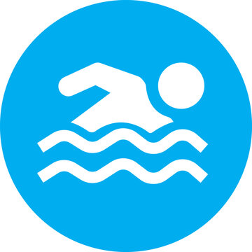 Swimmer icon in trendy Fill style isolated on transparent background. Swim icon page symbol for your web site design. Concept of swimming pool, summer competition and more.