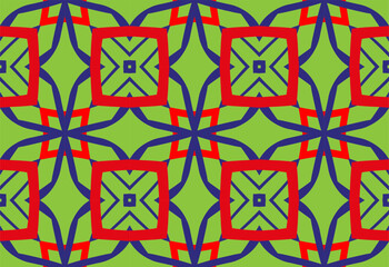 Abstract  geometric background. Dynamic shapes composition. Seamless pattern with symmetric geometric ornament. Ornamental mosaic texture.